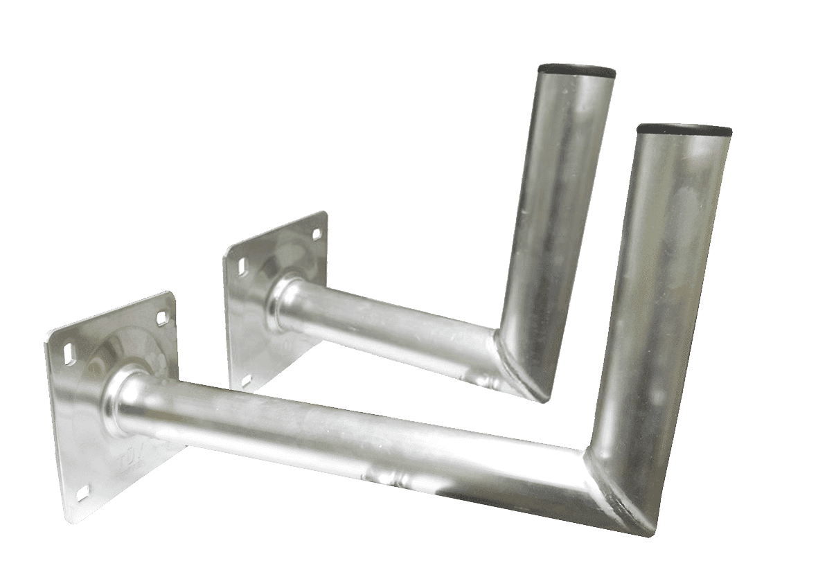 2 Inch ALLOY TUV Approved Right Angle Satellite Wall Mount Bracket